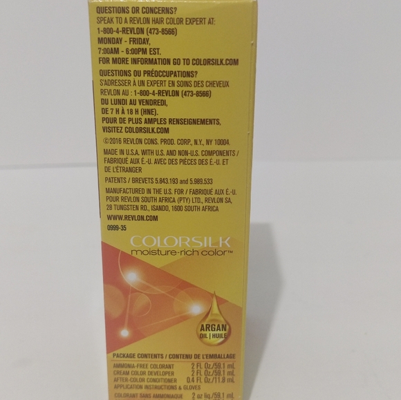 REVLON COLORSILK MOISTURE RICH COLOR PERMANENT HAIR DYE #56 DEEP RED 3 PACK - Picture 3 of 4